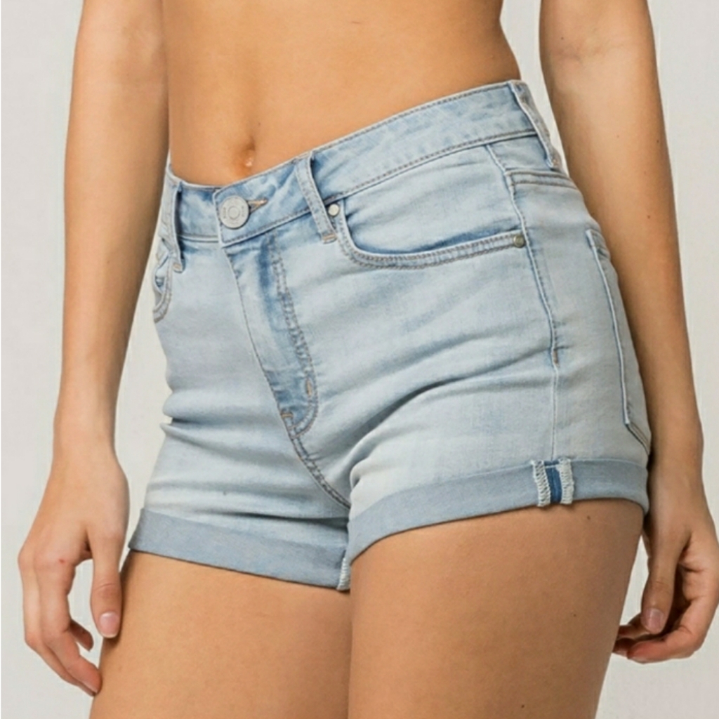 Tilly's Rsq Sunset High Rise Light Blue Wash Denim Jean Shorts 3 Juniors Nwt